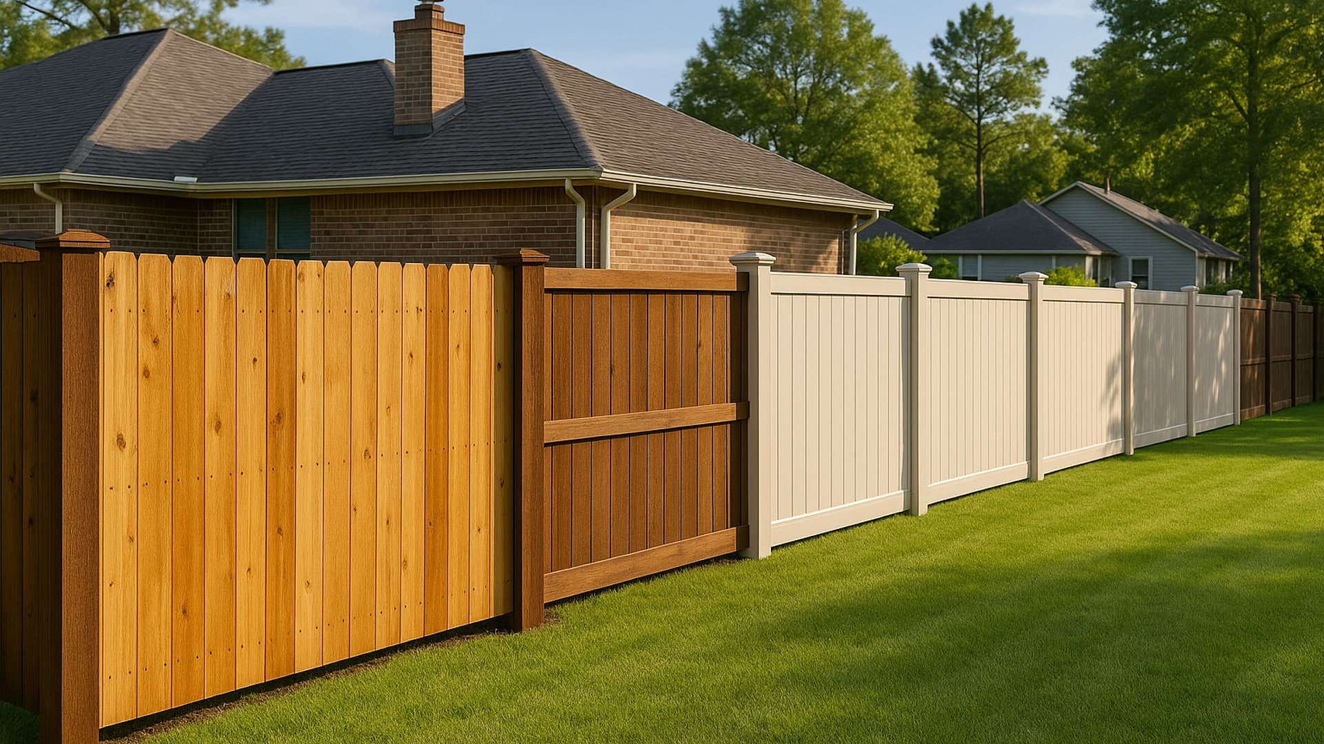 Residential fence installation in Conroe, TX