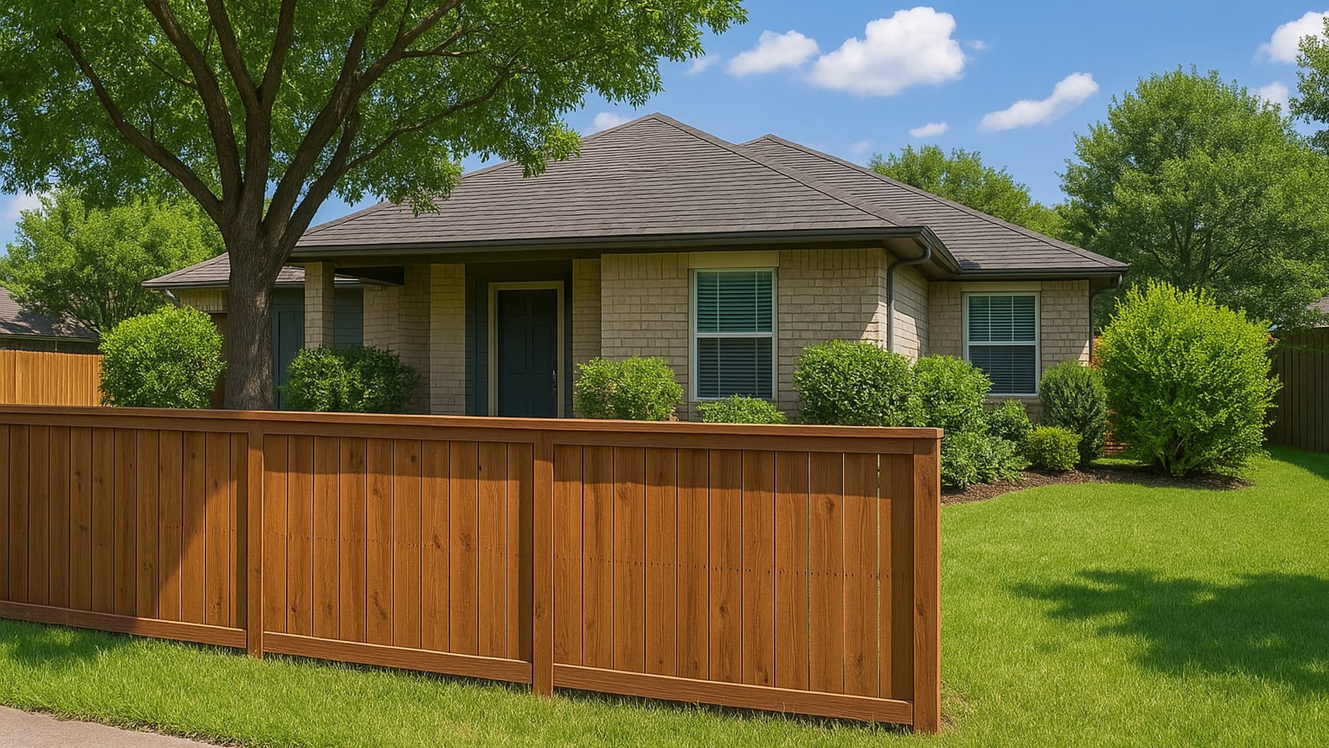 Residential wooden fence in Channelview, TX