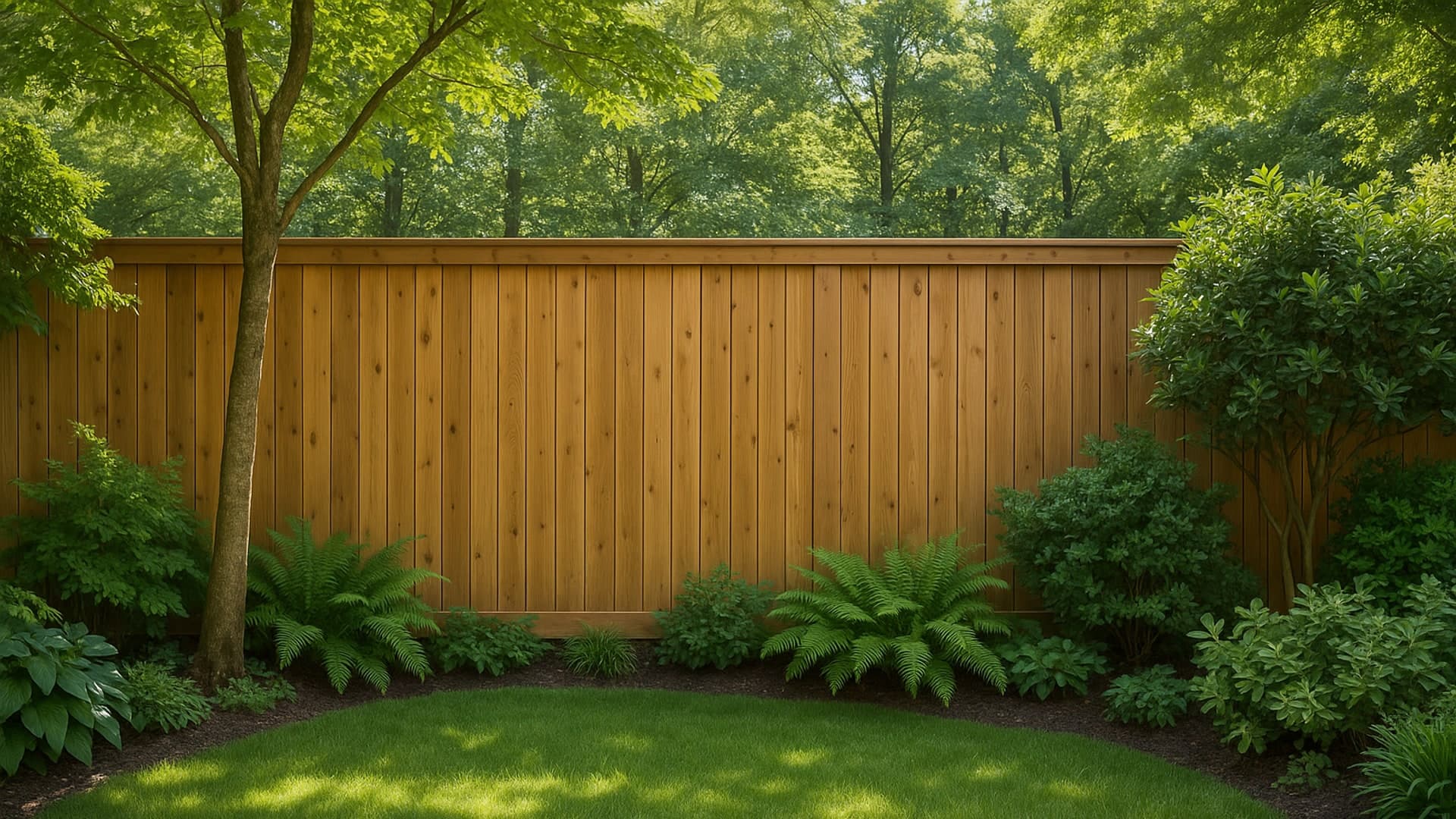 Backyard privacy fence in Baytown