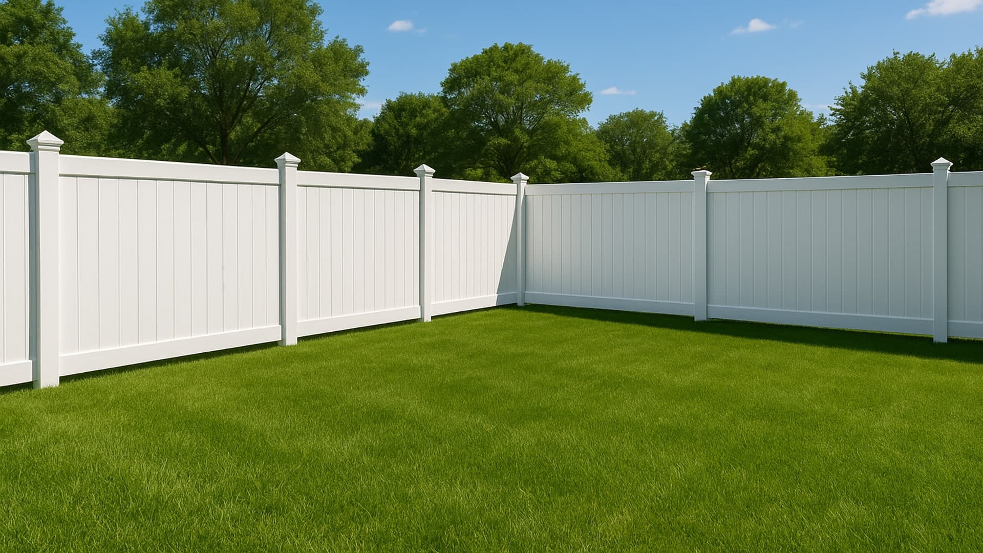 Beautiful vinyl fence in Baytown, Texas