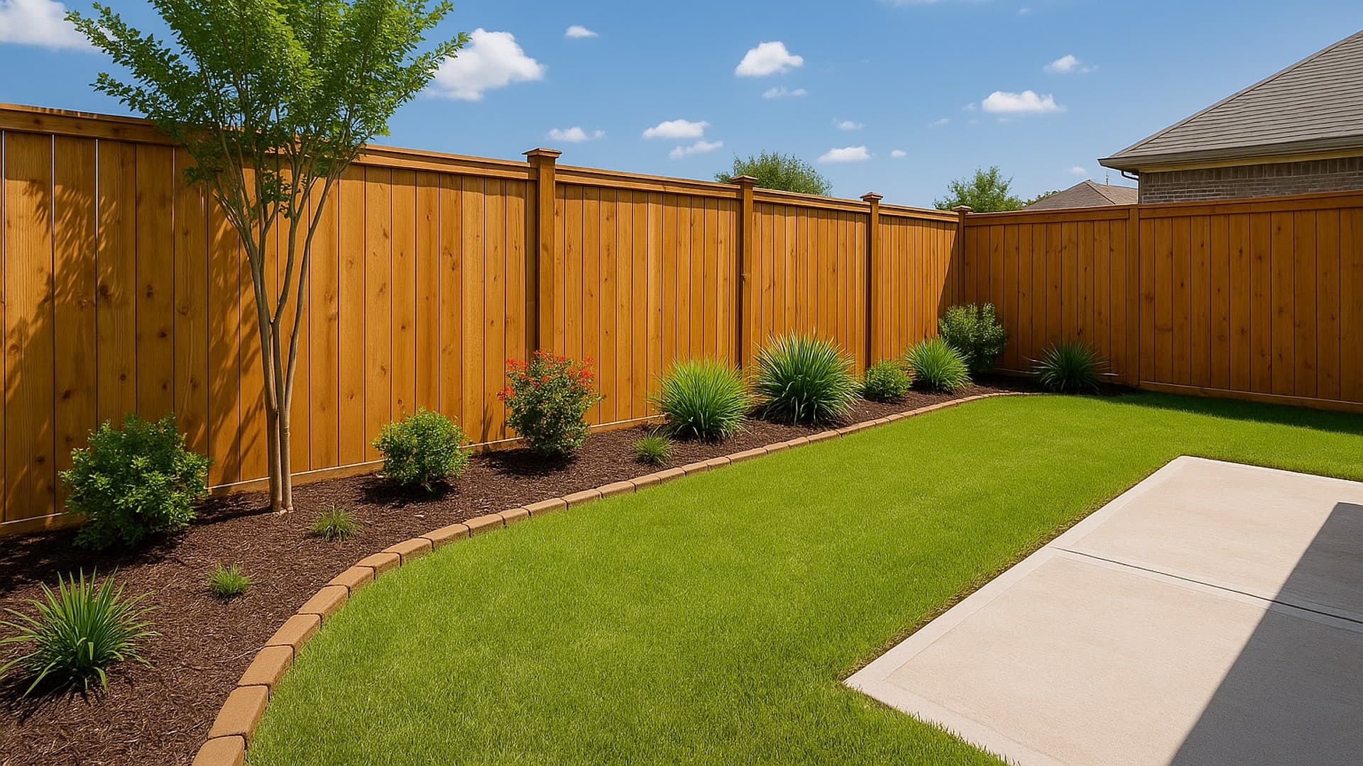 Residential fence installation in Richmond, TX providing privacy.